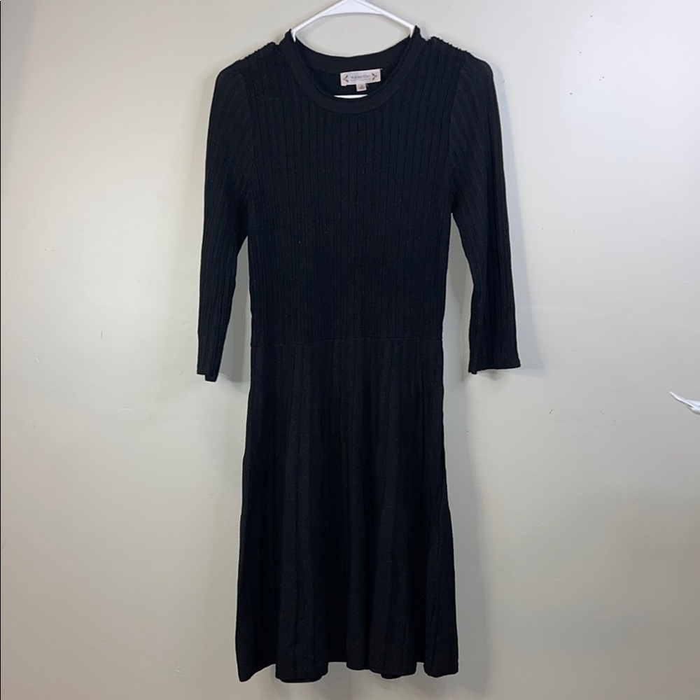 Nanette Lepore Black Ribbed Dress Size Medium #240
